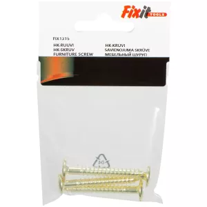 Möbelskruv 6.3X50 Mässing 4St 311