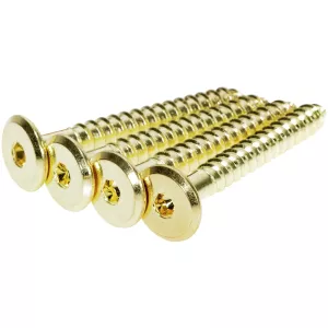 Möbelskruv 6.3X50 Mässing 4St 311