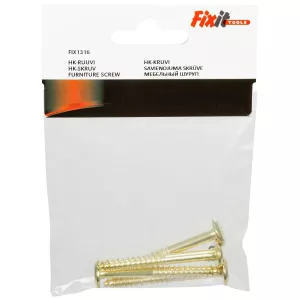 Möbelskruv 6.3X60 Mässing 4St 311