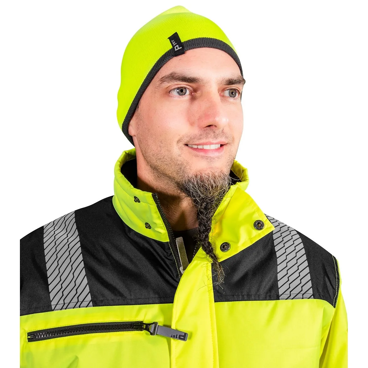 Mössa Lex Fl.Gul/Grå Omvändbar