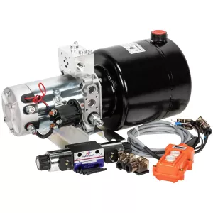 Pumpstation 2.2Kw 24V 8L 2-Verkande+Fjärrkontroll