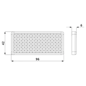 Reflex 96X42Mm Gul Självhäftande 10St