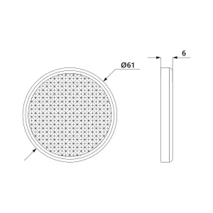 Reflex Gul Rund 61Mm Självhäftande 10St
