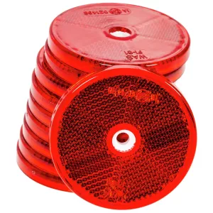 Reflex Röd Rund 61Mm Monteringshål 10St