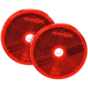Reflex Röd Rund 61Mm Monteringshål 2St