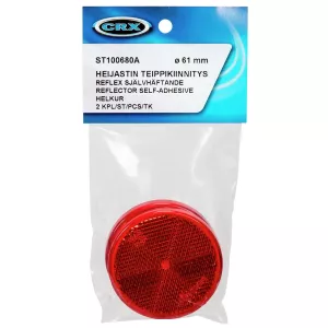 Reflex Röd Rund 61Mm Självhäftande 2St
