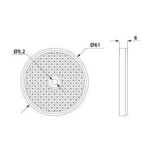 Reflex Vit Rund 61Mm Monteringshål 10St