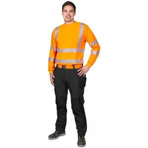 Skjorta S Theron Fl.Orange Långärmad Teknisk Kl3 E