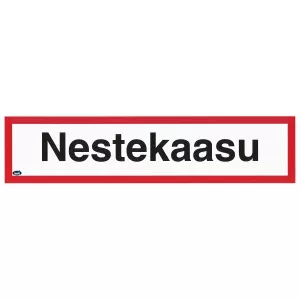Skylt Nestekaasu 400X100