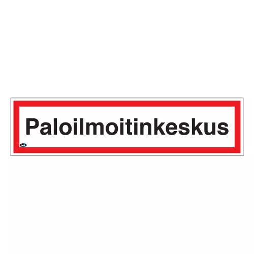 Skylt Paloilmoitinkeskus 400X100 Plast