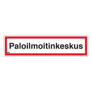 Skylt Paloilmoitinkeskus 400X100 Plast