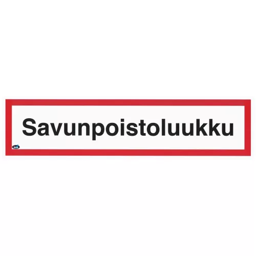 Skylt Savunpoistoluukku 400X100