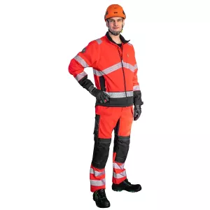 Softshell Jacka 2Xl Randal Fl.Röd/Svt Kl2 En20471