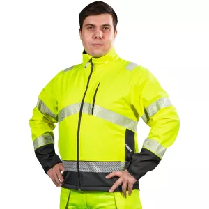 Softshell Jacka 5Xl Randal Fl.Gul/Svt Kl2 En20471