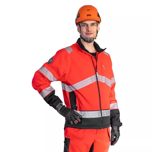 Softshell Jacka M Randal Fl.Röd/Svt Kl2 En20471