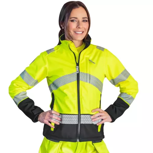 Softshell Jacka Xs Danica Dam Fl.Gul/Svt Kl2 En204