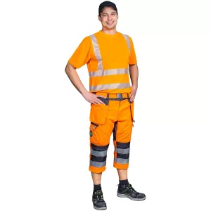 T-Shirt 5Xl Baron Fl.Orange Teknisk Kl2 En20471