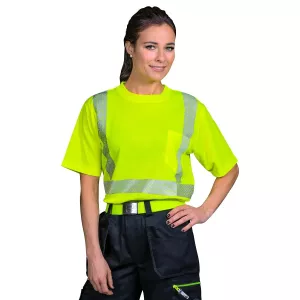 T-Shirt L Baron Fl.Gul Teknisk Kl2 En20471