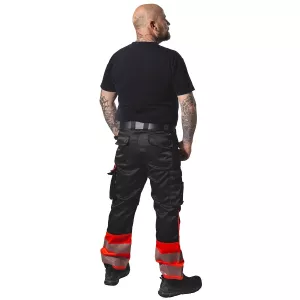 Varselbyxor D88 Greyson Fl.Röd/Svart Kl1