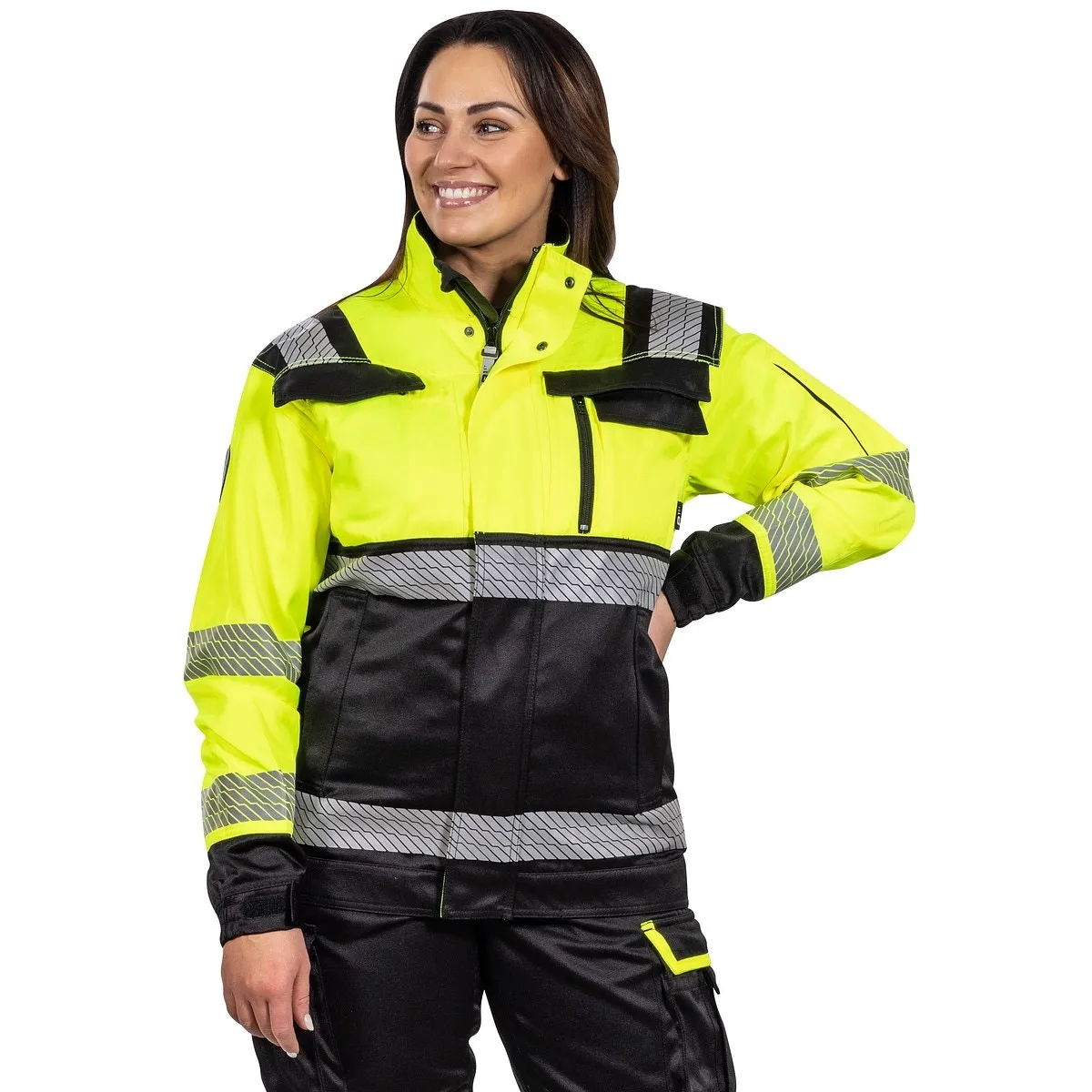 Varseljacka 3Xl Graniitti Fl.Gul/Svart Kl2 En20471