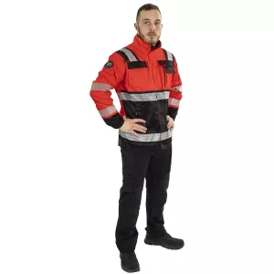 Varseljacka 4Xl Graniitti Fl.Röd/Svart Kl2 En20471