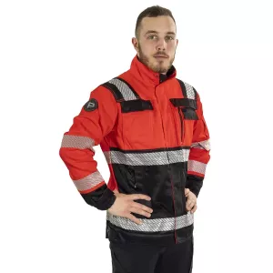 Varseljacka S Graniitti Fl.Röd/Svart Kl2 En20471