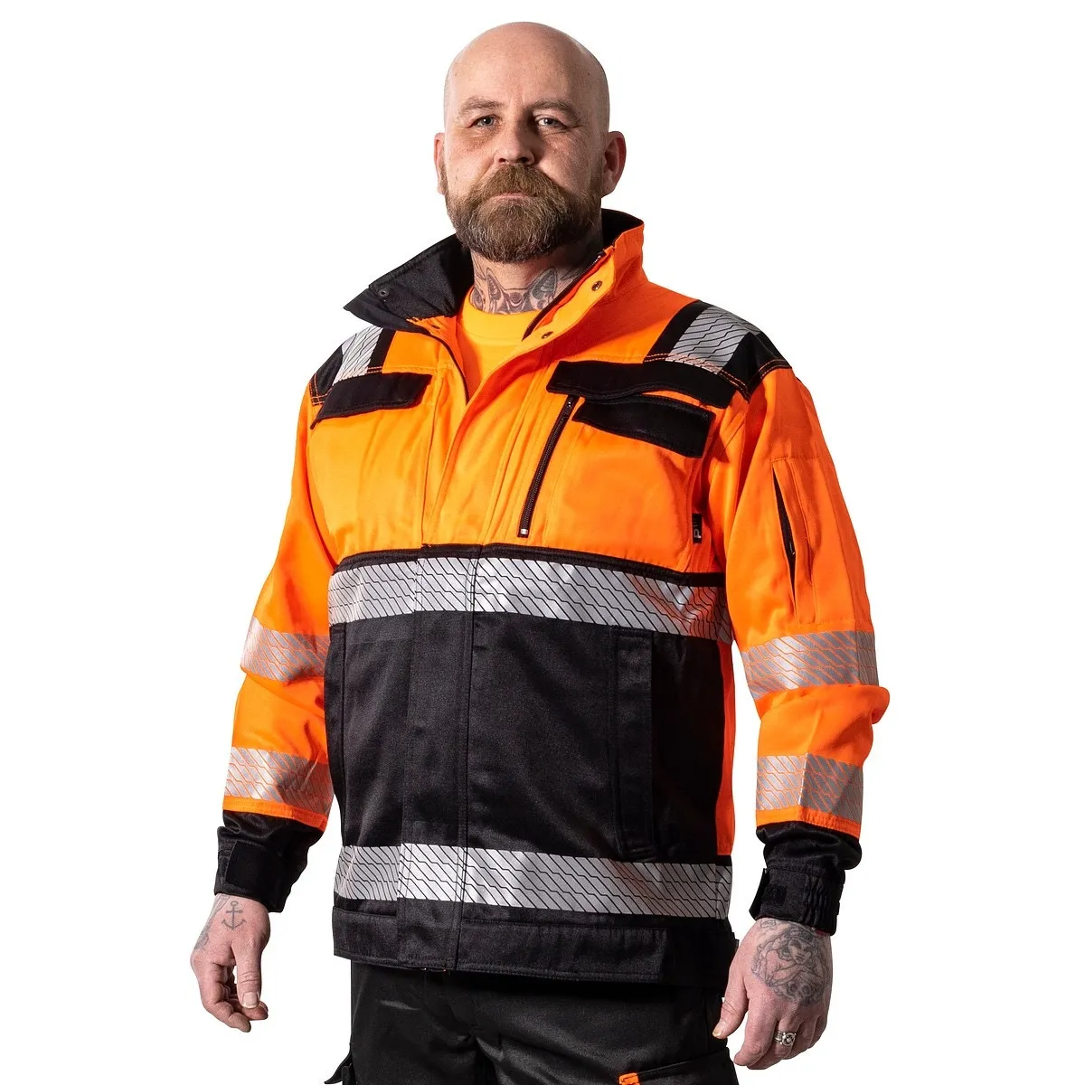 Varseljacka Xl Graniitti Fl.Oran/Svart Kl2 En20471