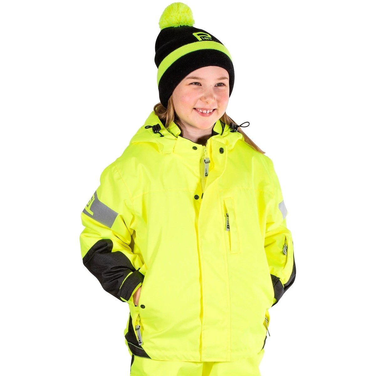 Vinterjacka Barn 160 Arnold Fl.Gul/Svart