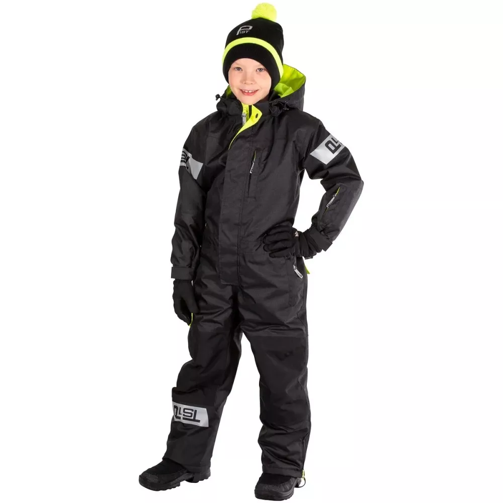 Vinteroverall Barn 150 Arthur Svart/Fl.Gul