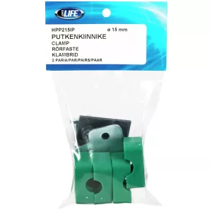Rörklammer 15Mm Standard Serie Packad 2 Par
