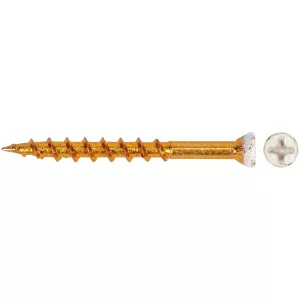 Golv Och Listskruv 3,9X42 250St Vit Förzinkad