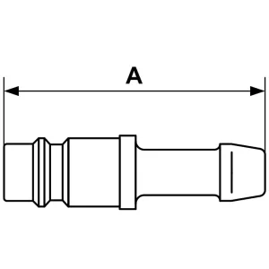 Snabbkoppling Nipple 10.4Mm För 10Mm Slang