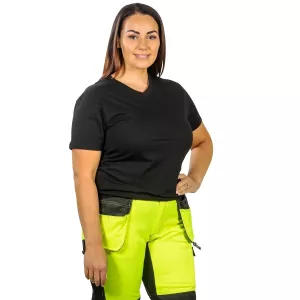 T-Shirt 2Xl Rilla Dam Svart V-Hals