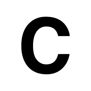 Klistermärke Bokstav C 100Mm