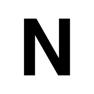 Klistermärke Bokstav N 100Mm