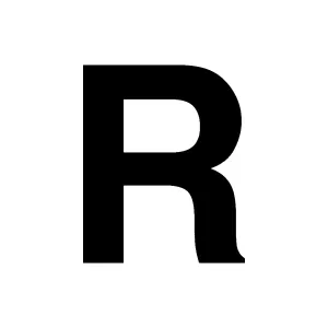 Klistermärke Bokstav R 100Mm
