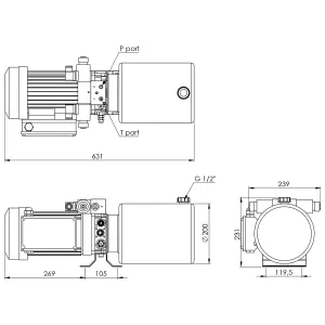 Pumpstation 1,5Kw 230V 6L 2-Verkande