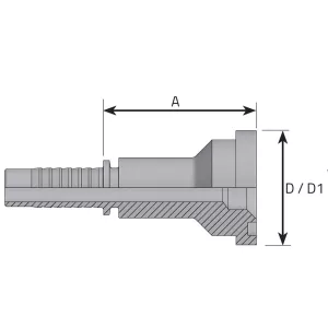 Fläns Sae-6000Psi 31.7Mm-5/8 Rak