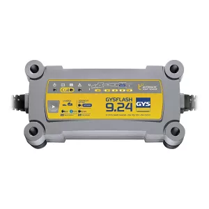 Gysflash 9.24 12V 230 V 6/12 V 9 A 24 V 6 A laddning 12 V 18-220 A 8 steg IP65
