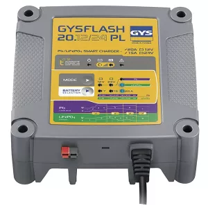 Gysflash 20.12/24PL 12 V 230 V 12 V 7/15/20 A 24 V 7/15 A 15-240 A 7/8 steg IP43