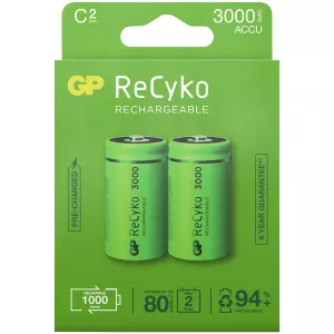 Laddningsbart Batteri 1,2V C 3000Mah Recyko 2St