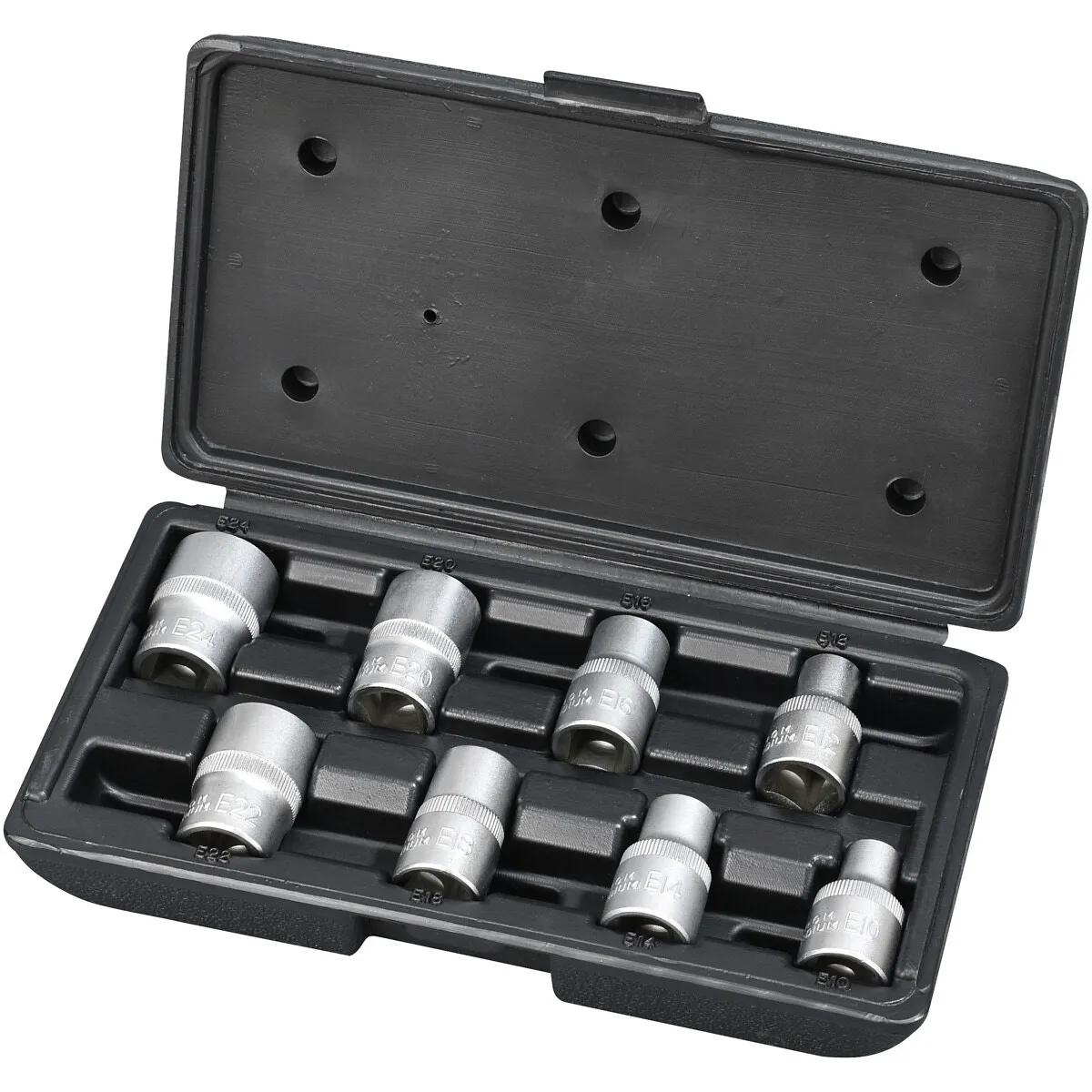 Hylssats 1/2" 8 Delar E-Torx 10-24Mm