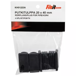 Rörplugg 20X40 Svart 4St Svart