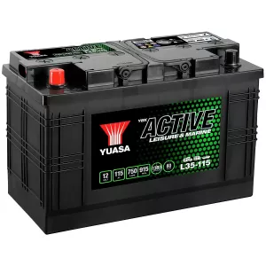 Batteri Yuasa Fritid +- 115Ah 352X175X227