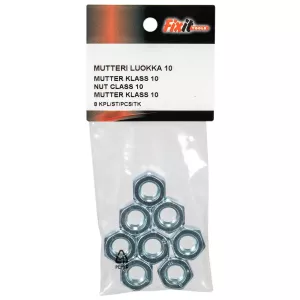 Mutter M10 Hållfasthet 10 8St Din934