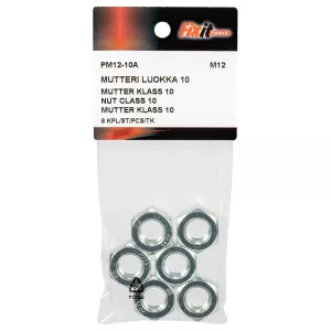 Mutter M12 Hållfasthet 10 6St Din934