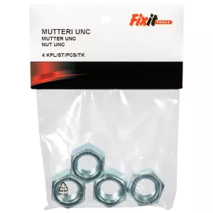 Låsmutter Unc 5/8" Förzinkad 4St