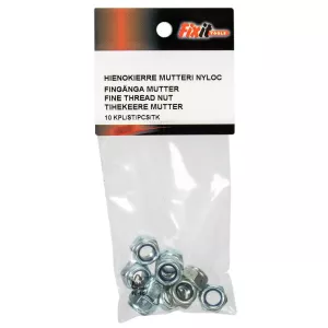 Mutter  M8X1,0  10St Fingänga Nyloc Din985