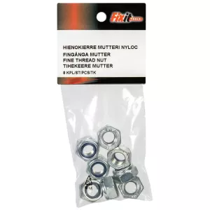 Mutter M10X1,0 8St Fingänga Nyloc Din985