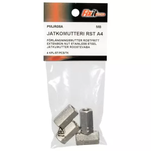 Förlängningsmutter  M8 A4 4St Din6334